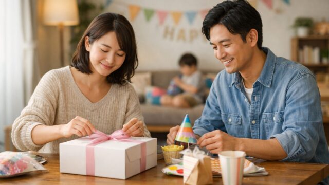 誕生日ケーキを通販で準備する日本の家庭の様子