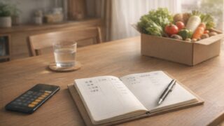 食材宅配のコスパを家計ノートで考えるイメージ写真