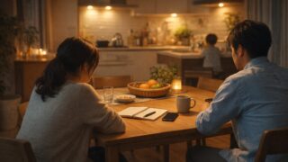 共働き家庭が食材宅配を検討するダイニングのイメージ写真