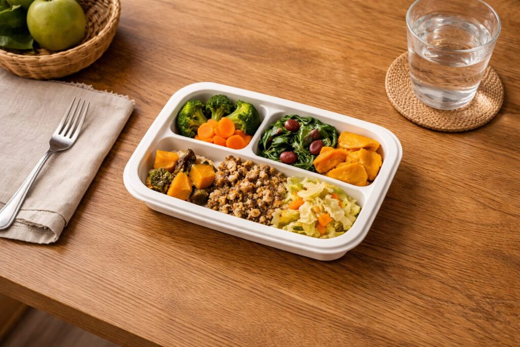 野菜が豊富に入ったGREEN SPOONの冷凍弁当イメージ