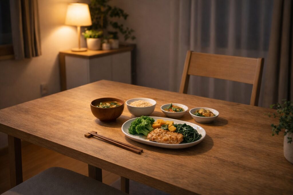 落ち着いた食事シーンのイメージ