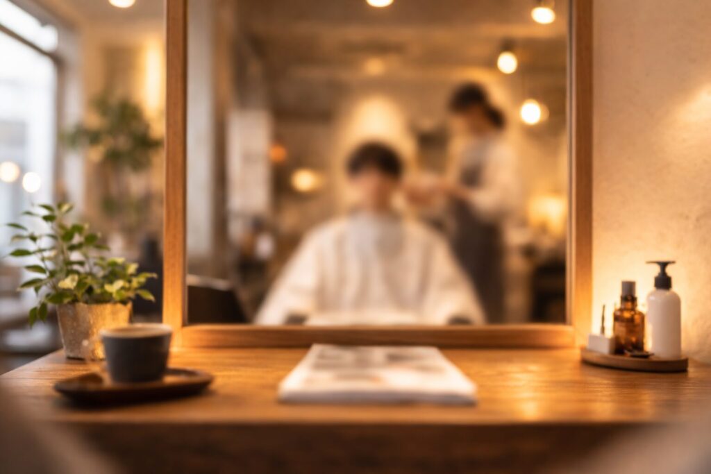 強度近視でメガネを外したときのぼやけた視界のイメージ