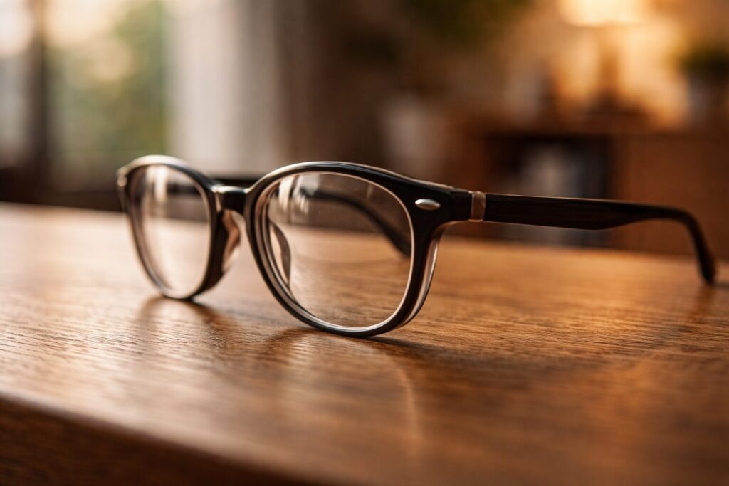 強度近視で厚みが出やすいレンズ側面のイメージ