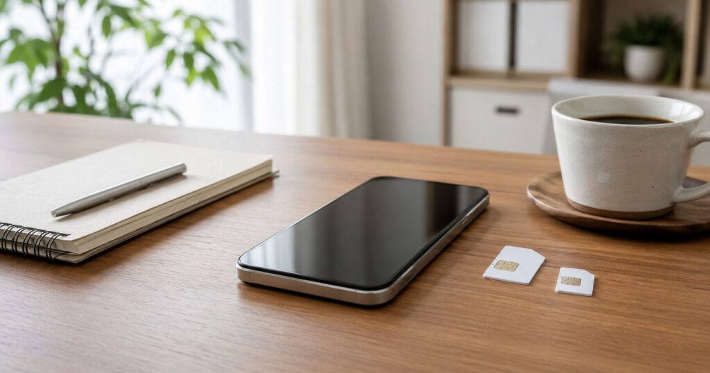 OPPO Find X9で2つのSIMを使い分けるイメージ