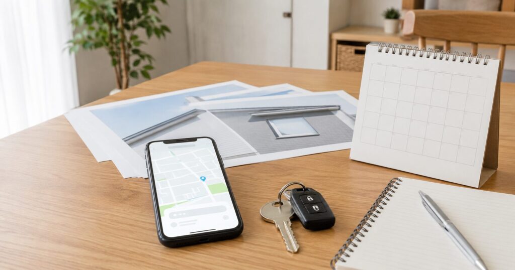 スマートフォンで短期駐車場をオンライン予約するイメージ