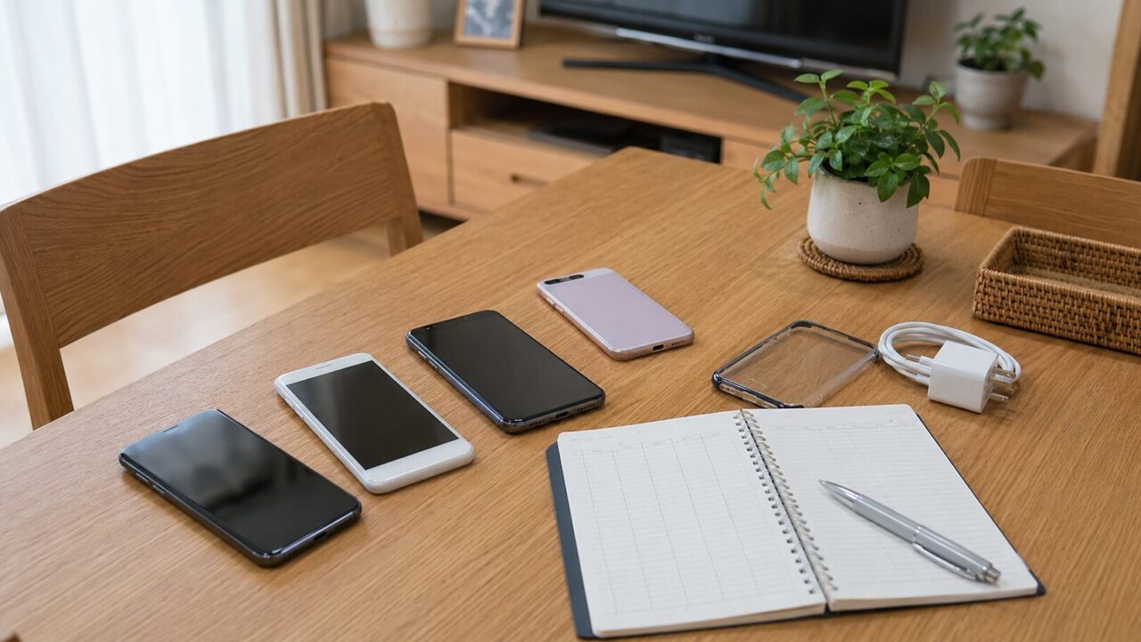 家族のスマホ買い替えとスマホ代見直しを考えるイメージ