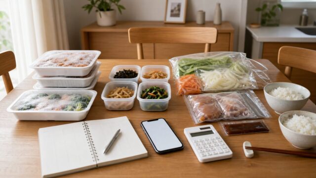 宅配食の選び方を考える日本の家庭の食卓