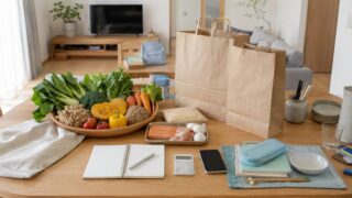 らでぃっしゅぼーやの価格や口コミを検討する食卓イメージ