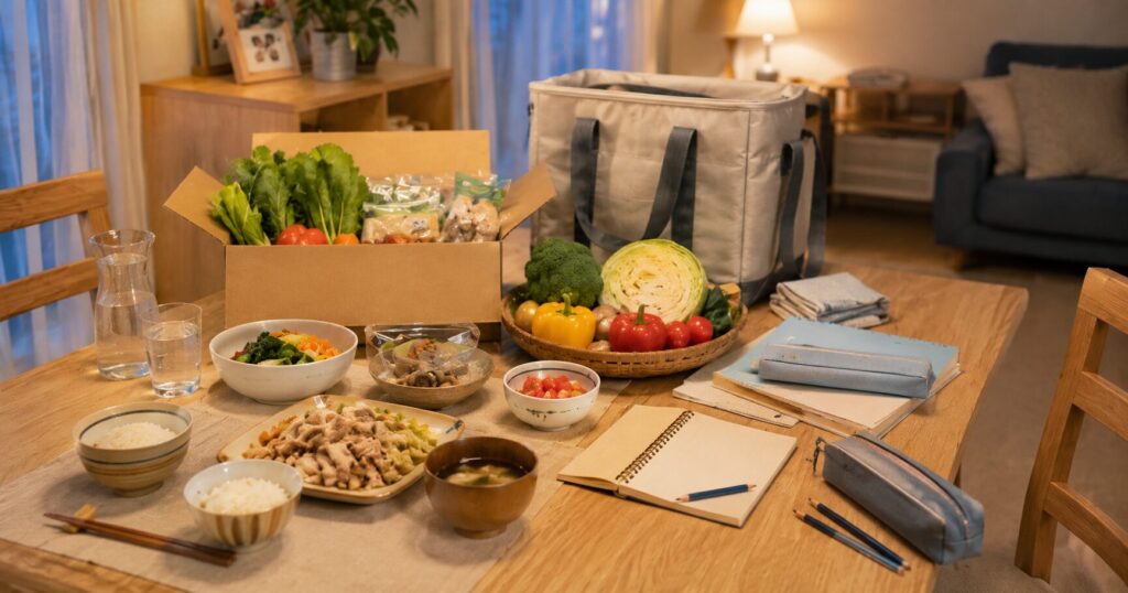 食材宅配を活用して夕飯準備がラクになった家庭のイメージ写真
