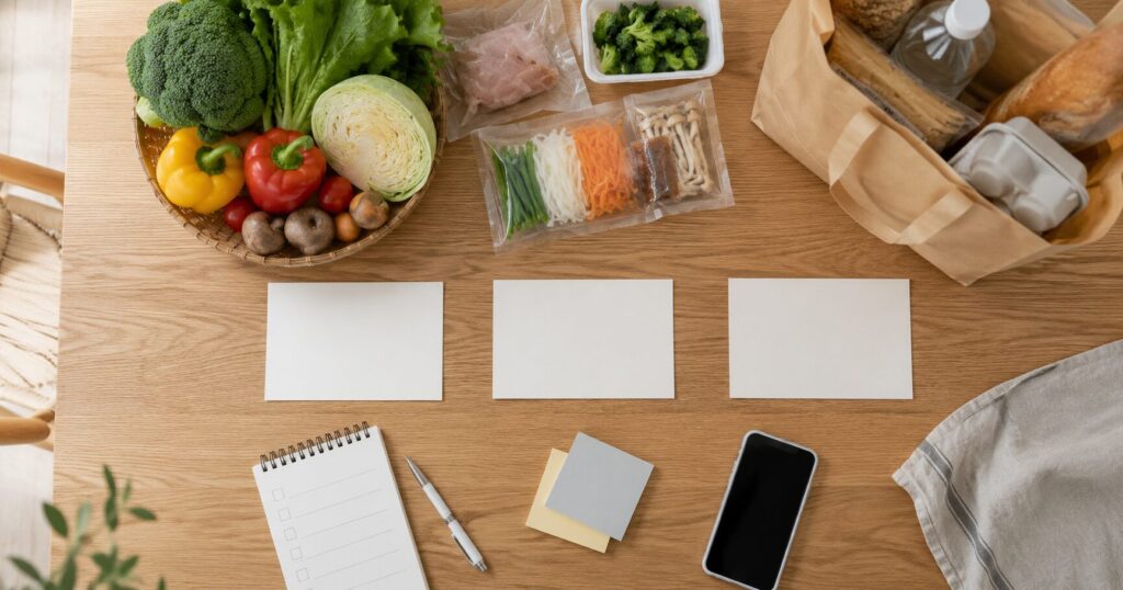 食材宅配サービスの3タイプを比較するイメージ写真