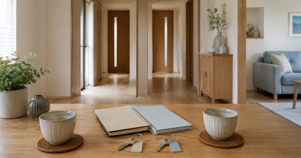 完全分離型二世帯住宅で世帯ごとの暮らしを分けるイメージ