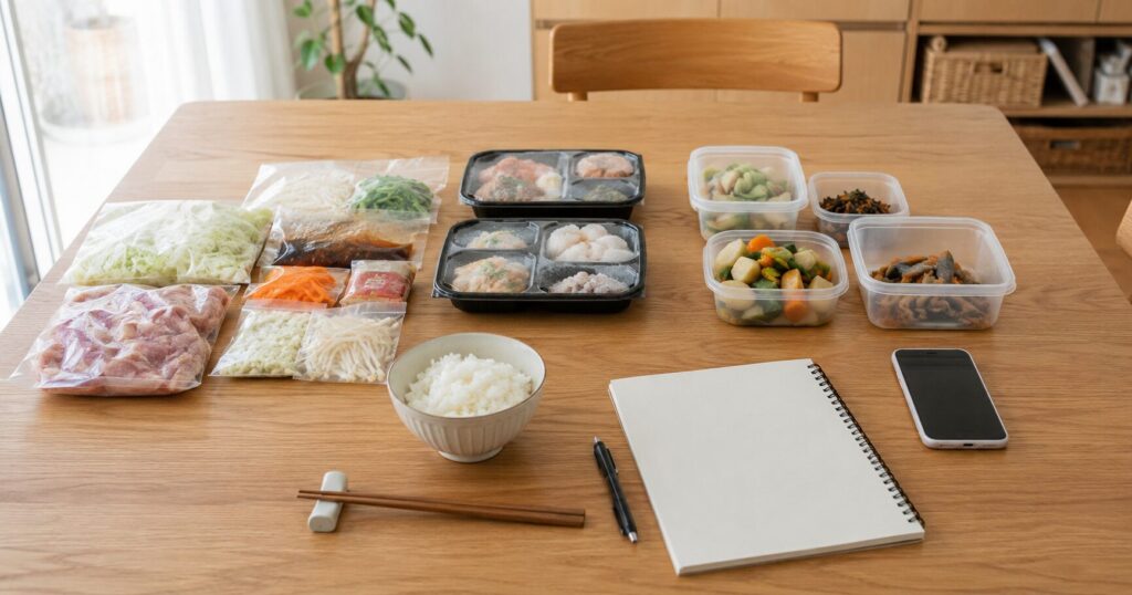 ヨシケイ以外の宅配食や惣菜を比較する家庭の食卓