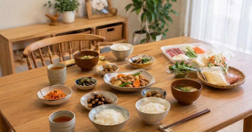 ヨシケイを活用して平日の夕食をラクにする家庭の食卓