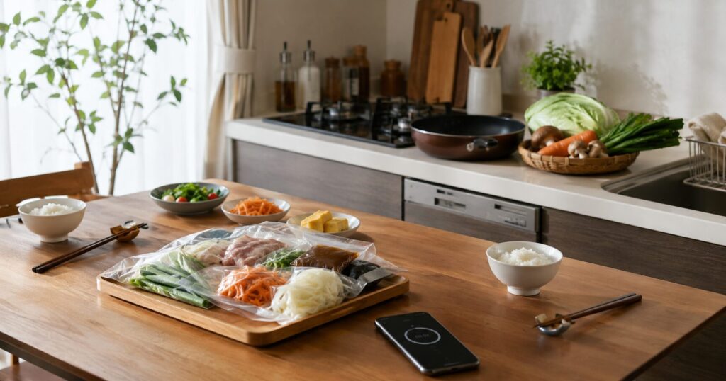 夕方の食卓準備をラクにしたい共働き家庭のイメージ