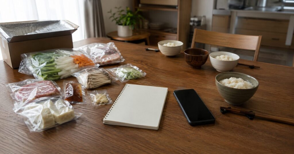 ヨシケイで後悔しないために注意点を確認する家庭の食卓