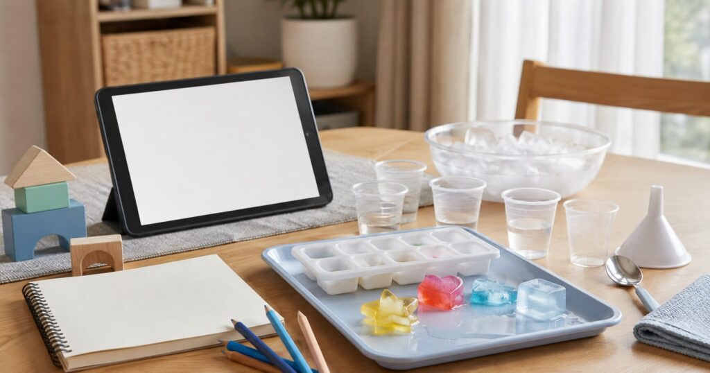 小学生が興味を持ちやすい氷の科学実験とタブレット教材