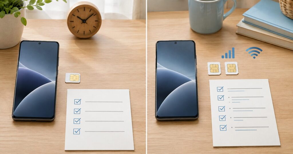 OPPO Find X9でahamoと楽天モバイル・mineoのデュアルSIMを比較するイメージ