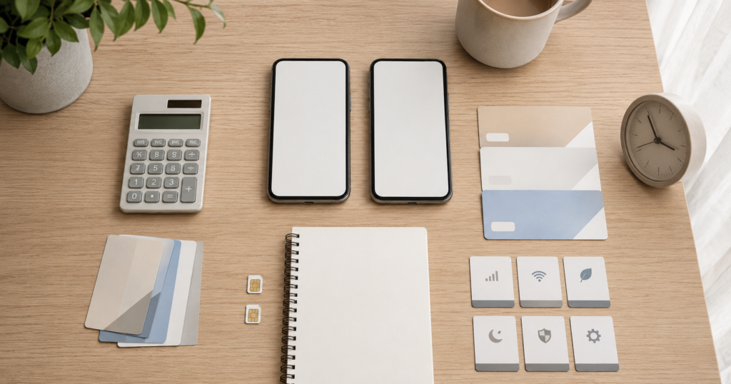 楽天モバイルとmineoの料金体系とデータ容量を比較するイメージ
