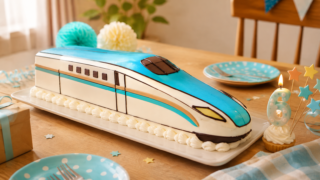 新幹線好きの子どもの誕生日に選んだ立体ケーキのイメージ