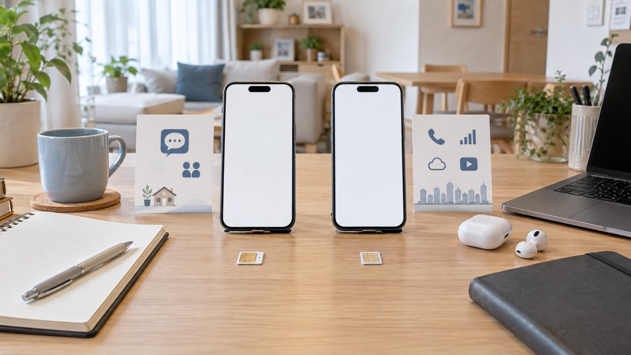 LINEMOと楽天モバイルを比較するイメージ