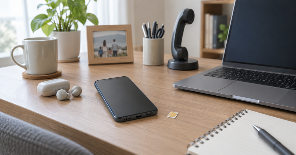 楽天モバイルを通話用回線として使うイメージ